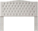 24KF Upholstered Tufted Button Linen Fabric Headboard,Comfortable Fashional Headboard Queen/Full Size,Ivory by CozyNest Decor
