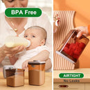 Ankou Airtight Formula Container-1000ml/400g Formula Dispenser with Lids, BPA-Free Food Storage Containers, One Button Handy Milk Powder Dispenser with Scoop and Scraper, Dark Brown by TinyTreasures Baby Boutique