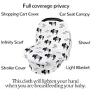 Buffalo Car seat Canopy for Babies, Car Seat Cover for Boys Girls, CarSeat Canopies for Newborn, Multiuse - Nursing Breastfeeding Covers, Shopping Cart/High Chair/Stroller Covers, Soft Breathable by TinyTreasures Baby Boutique