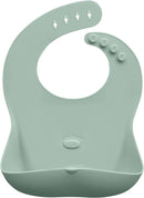 Abiie Ruby Wrapp Silicone Bibs for Babies with Front Pocket - Waterproof Bib - Stain Resistant - Silicone Toddler Bibs by TinyTreasures Baby Boutique