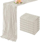 6 Pack Rose Brown Cheesecloth Table Runner 10FT Rustic Gauze Fabric Cheese Cloth Table Runner for Wedding Bridal Baby Shower Table Decor Boho Sheer Birthday Party Table Decorations 20 x 120 Inch Long by CozyNest Decor