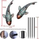 Koi Fish Decor - Set of 2 Antique Koi Fish Garden Statue for Outdoors, Patio and Backyard Decoration by GreenHaven Gardens