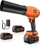 Leaf Blower Cordless with Battery and Charger,800,000 RPM,Extended Nozzle,Lightweight Handheld Design,Blower for Patio Cleaning,car Blowing Water,Blowing Leaves and Dust（ Citrus Orange） by GreenHaven Gardens