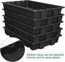 MIXC Seedling Trays Seed Starter Tray, 5-Pack Mini Propagator Plant Grow Kit Greenhouse with Humidity Vented Domes and Base for Seeds' Starting (40 Cells Per Tray, Total 200 Cells), Black by GreenHaven Gardens