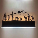 Wall Sconce LED Wall lamp (Sunset Deer) by CozyNest Decor