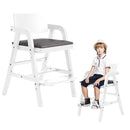 Solid Wood high Chairs for Toddlers,High Chair Grows with Kid for Dining, Study Chair for Children, White by TinyTreasures Baby Boutique