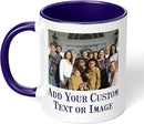 Personalized Coffee Mug, Custom Photo Text 11 Oz Ceramic Mug, Customized Picture Name Tea Cup, Unique Gift Idea, Taza Cafe Personalizadas Fotos, Cute Custom Gifts Mom Women Men, Mother's Day, Navy by TinyTreasures Baby Boutique