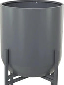 Deco 79 CosmoLiving by Cosmopolitan Metal Round Planter with Removable Stand, 13" x 13" x 42", Gray by GreenHaven Gardens
