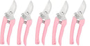Garden Flower Shears Pruning Shears 6.9 inches Scissors Heavy Duty Plant Scissors for Cutting Flowers, Trimming Plants, Bonsai, Fruits Picking (Pink Handle 5pcs) by GreenHaven Gardens