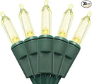 MULTI-SPARKING White LED Christmas Lights - 35 Count Warm White Christmas String Lights for Small Tree, Crafts, Holiday, Indoor/Outdoor Decorations, 11 Feet Green Wire, UL Certified, Connectable by GreenHaven Gardens