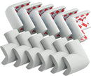 12 Pack Corner Protector Baby Proofing Corners and Edge Guards, Soft Safety Pre-Taped Rubber Foam Furniture Bumper for Fireplace, Table, Stair, Cabinet (Gray) by TinyTreasures Baby Boutique