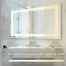 WELLFOR LED Bathroom Vanity Mirror 40 x 24 Inch, Lighted Anti-Fog Dimmable Mirror, IP44 Waterproof Wall Mounted Makeup Mirror, Packed with US Standard Plug and Touch Switch, (Horizontal/Vertical) by CozyNest Decor