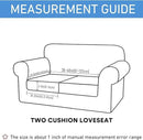 hyha Waterproof Couch Cushion Covers for Pets, Non Slip Sofa Seat Cover for Dogs Washable, Soft Thick Stretch Jacquard Fabric, Sofa Slipcovers with Elastic Bottom (2 Pieces, Light Grey) by CozyNest Decor