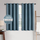 MIULEE Linen Texture Curtains for Bedroom Solid 100% Blackout Thermal Insulated Dusty Blue Curtains Grommet Room Darkening Drapes Luxury Decor for Living Room Nursery 52x45 Inch (2 Panels) by TinyTreasures Baby Boutique