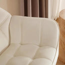 Modern Velvet Accent Chair with Ottoman, Upholstered Lounge Chair with Footrest, Comfy Living Room Chair with Gold Legs Accent Side Chair Armchair for Small Space Bedroom Apartment, Beige by CozyNest Decor