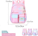Kawaii Backpack - Pink & Purple Starry Rainbow Bookbag for Girls & Kids by TinyTreasures Baby Boutique