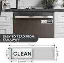 KitchenTour Dishwasher Magnet Clean Dirty Sign, Strong Magnet Clean Dirty Sign for Dishwasher, Farmhouse Wood Design Non-Scratch Dish Washer Indicator Kitchen Decor, Silver by TinyTreasures Baby Boutique
