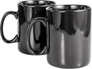 30oz Super Large Ceramic Coffee Mugs Large Handles Set of 2 (black) by CozyNest Decor