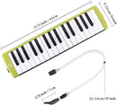EASTROCK 32 Key Melodica Instrument Air Piano Keyboard Soprano Melodica with 2 Mouthpieces Tube Sets Carrying Bag for Beginners Adults Gift Green by TinyTreasures Baby Boutique