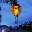 Starsoul Sunflowers Hot Air Balloon Solar Lantern Metal & Glass Solar Hot Air Balloon Hanging Garden Light Waterproof Outdoor Lantern for Patio Yard Party Decorations by GreenHaven Gardens