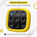 4-in-1 Handheld Tic Tac Toe Game Portable Electronic Board Games for Kids & Adults, Travel Games, Birthday Gifts, Yellow by TinyTreasures Baby Boutique
