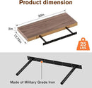 Floating Shelf, Set of 2 Wall Shelf, 30 in W x 12.75 in D x 2 in H Wooden Floating Wall Shelf with Invisible Brackets for Living Room/Bedroom/Bathroom/Kitchen Storage and Decor, Walnut by CozyNest Decor