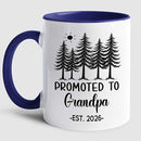 Personalized Grandpa EST 2026 Accent Mug Gift For New Grandad Grandfather, Customized Promoted To Grandpa White Coffee Mug 11 Oz 15 Oz, Pregnancy Announcement Travel Cup Gift For Pawpaw From Family by TinyTreasures Baby Boutique