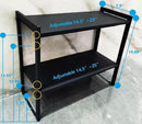 2 Tier Expandable Cabinet Shelf Organizer 14.5-25" L Kitchen Counter Shelf Rack Stand Sink Riser Countertop Storage Black (Normal 7.9”D) by CozyNest Decor