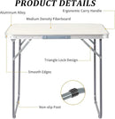 Outvita 2.3ft Portable Folding Camping Table, Outdoor Waterproof Picnic Table, Aluminum Lightweight Suitcase Foldable Table for Picnic BBQ Beach Dining by GreenHaven Gardens