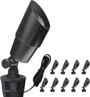 COLOER Brass Low Voltage Landscape Spotlight Fixture(Black) 10-Pack Without Bulb,12V AC/DC Outdoor Spot Lights for Yard, Directional Garden Patio Spot Up Light(101B-Black) by GreenHaven Gardens