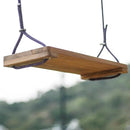 Teak Wood Swing 16.6"x7.5" - Outdoor Wooden Tree Swing Seat for Adults & Kids, Backyard Wood Swings with Height Adjustable Design by GreenHaven Gardens