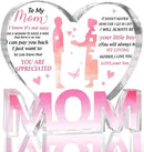 Mothers Day Gifts Best Mom Gifts -Gifts for Mom from Daughter Son - Best Mom Ever Gifts Unique Mother Birthday Acrylic Heart-Shaped Plaque Desk Decorations Present for Mom Christmas Anniversary by CozyNest Decor