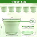 6 Inch Plastic-Flower Pot-for-Indoor Plants, 6 Pack Outdoor Plant Pots with Drainage Holes & Saucers, Resin Garden Pots Planters by CozyNest Decor