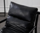 Kmax Modern Sling Accent Chairs Set of 2 Upholstered PU Leather Living Room Chairs Solid Wood Frame Arm Chairs Comfy Lounge Chairsfor Bedroom, Reading Room, Black by CozyNest Decor
