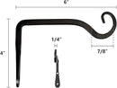 Mkono Hanging Plant Bracket 6 inch Metal Wall Plant Hook Decorative Plant Hanger for Bird Feeders, Planters, Lanterns, Wind Chimes, Home Decor Indoor Outdoor 2 Pack, Black by GreenHaven Gardens