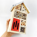 TIHOOD Natural Wooden Hanging Bee House for Gardens Natural Wooden Butterfly Hotel for Bee, Butterfly, Ladybirds, Habitat, Bee Hotel Garden by GreenHaven Gardens
