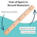 Wooden Growth Chart – Kids Height Chart, Wall Measurement for Kids, Height Chart for Wall, Growth Ruler for Children – Natural Ruler (63"x6.7") by TinyTreasures Baby Boutique