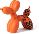 Vilead Resin Balloon Dog Statue with Checkered Pattern,Modern Home Decoration Trendy Animal Art Ornaments,Collection Figurine Bedroom Living Room Office Desktop Sculpture by CozyNest Decor