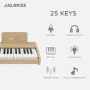 Kids Piano Keyboard, Digital Piano for Kids, Music Educational Instrument Toy, Wood Toy for 3+ Girls and Boys (Oak, 25 Keys) by TinyTreasures Baby Boutique