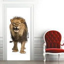 3D Peel and Stick Murals - Lion - Wallpaper Self-Adhesive Decals - Removable PVC Waterproof Door Poster for Bedroom Living Room Decoration - 30.3 x 78.7 inch by GreenHaven Gardens