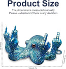 Middle Finger Octopus，Middle Finger Statue，Weird Decor Suitable for Indoor and Outdoor Garden Home Various Fish Tank Decoration (Blue) by GreenHaven Gardens