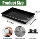 24 Cell Nursery Pots Trays (17"x11"x2") with Plastic Flat Seed Starter Trays, Durable Carrying Seedling Starter Tray, Reusable Planting Trays for Holding 2.7 inch Nursery Pots, 3 Sets Combo by GreenHaven Gardens