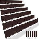 40" L x 6" H Metal Landscape Edging, Heavy Duty Galvanized Steel Garden Edging,6 Pack Steel Landscape Edging with Clips for Lawn, Flower Bed, Yard (Brown) by GreenHaven Gardens
