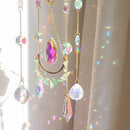 Green Fluorite Crystal Suncatcher Window Hanging Pendant Glass Prisms Decor Wind Chime Rainbow Sun Catcher for Home Garden Porch by GreenHaven Gardens