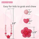Chew Necklaces for Sensory Kids Girls Adults, Silicone Chewy Necklace Sensory Toys for Kids with Autism ADHD SPD, Oral Chew Toys for Toddlers Children Mouth Fidgets Tool - BPA Free by TinyTreasures Baby Boutique