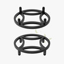 Zhongma 2 Pack 11.8" Sturdy Potted Plant Stand Flower Pot Holder Heavy Duty Construction, Low Plant Stand for Home Indoor and Outdoor, Sturdy plant riser and saucer without Installation Required by GreenHaven Gardens