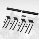 Locking Garden Tool Organizer, Garage Organization Wall Mount Storage Rack, Heavy Duty Metal Yard Tool Organizer, Adjustable Hanging Hooks, Hold Up to 3000lbs (32Inch Black) by GreenHaven Gardens
