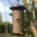 Nature's Rhythm Metal Hopper Bird Feeder, Dual Seed Compartments, 10 Feeding Ports, Holds 10lbs Seed, Attracts Cardinals, Titmice, Nuthatches by CozyNest Decor