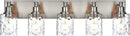 BONLICHT 5 Lights Sconces Wall Lighting Brushed Nickel with Hammered Glass Shade, Industrial Bathroom Light Fixtures Vanity Lights Porch Light Fixtures Classic Metal Wall Mount Lamp Over Mirror by CozyNest Decor