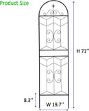 Metal Garden Trellis Rustproof Trellis for Climbing Plants Outdoor Flower Support (Black-4 Pack, 71"x19.7") by GreenHaven Gardens